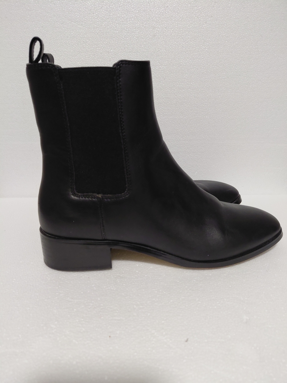 J. Crew Black Leather Chelsea Ankle Boots